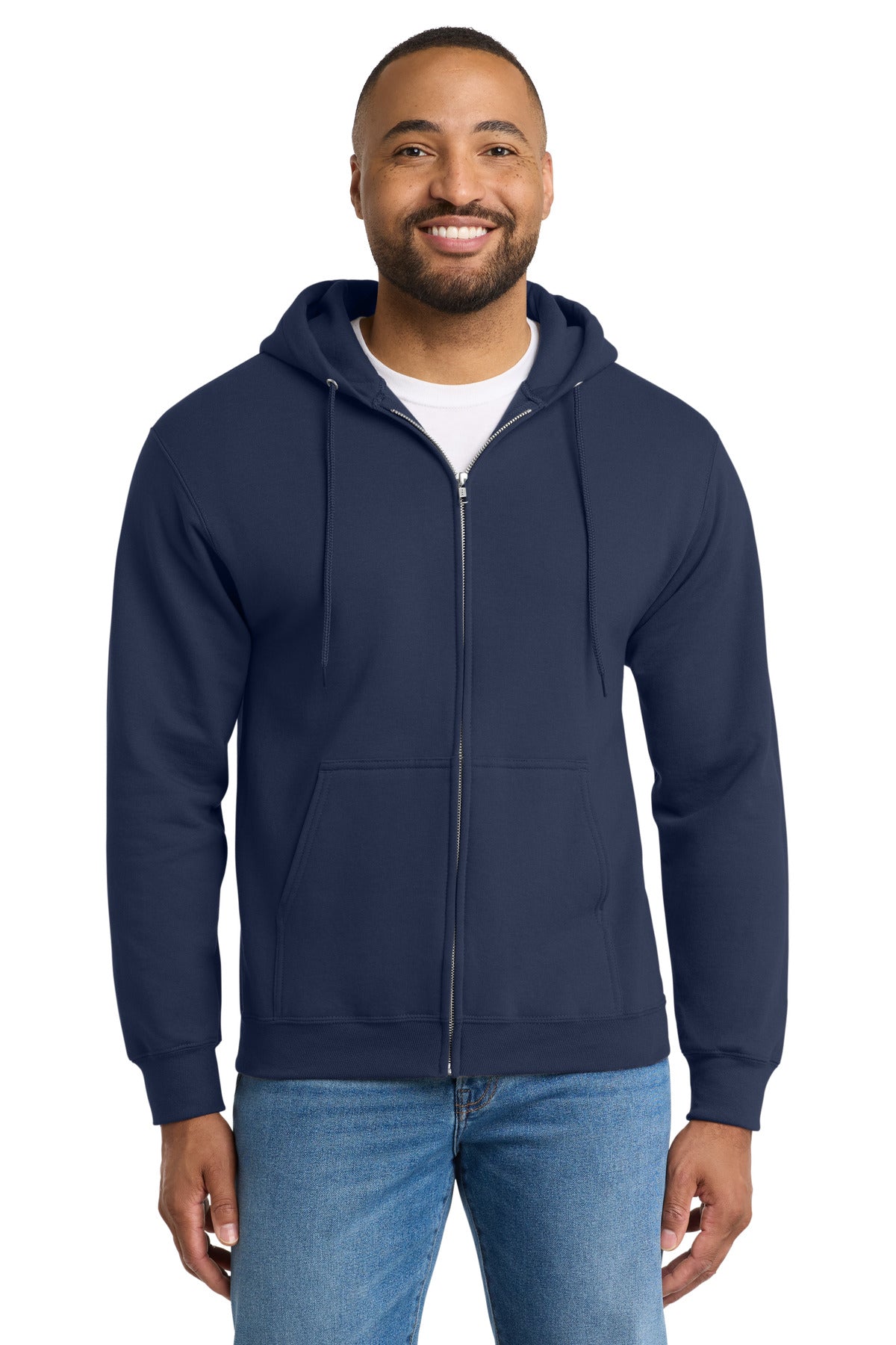 Port & Co ™ Essential Fleece Full-Zip Hooded Sweatshirt. PC90ZH